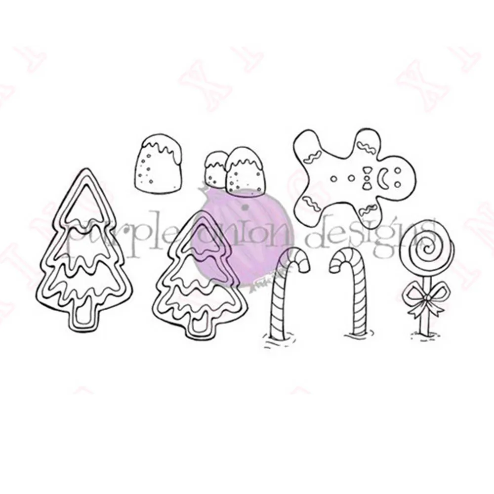 

Metal Cutting Dies Scrapbook Decoration Embossing Stamps Set 2022 Christmas Arrival Diy Handmade Craft Candyland Treat Set Molds