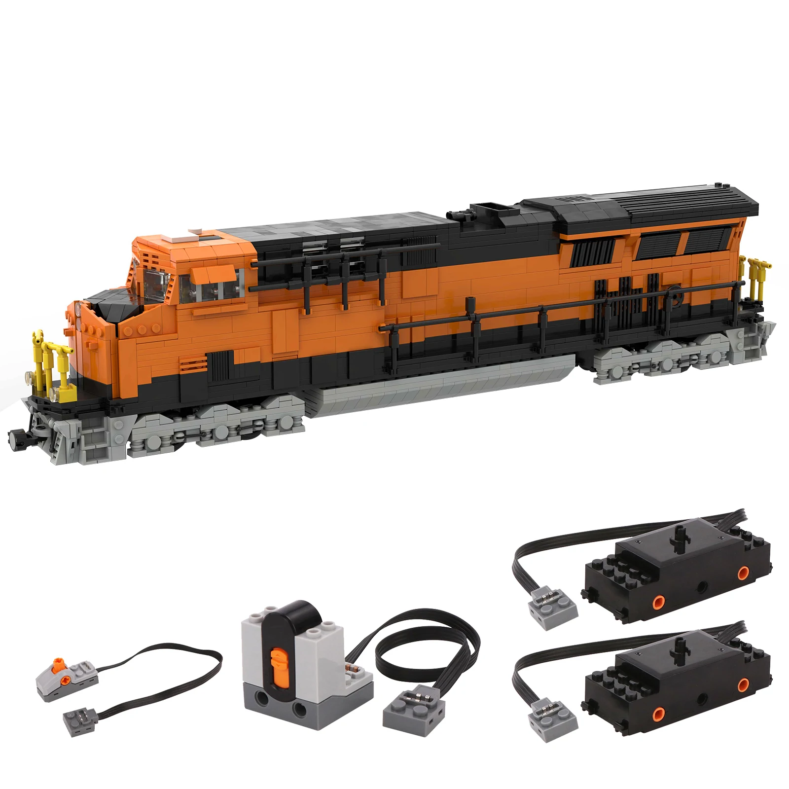 

Authorized 1797Pcs+ MOC-38223 Dynamic 8wide ES44AC BNSF Locomotive Model Small Particles Bricks Kit Building Blocks Set