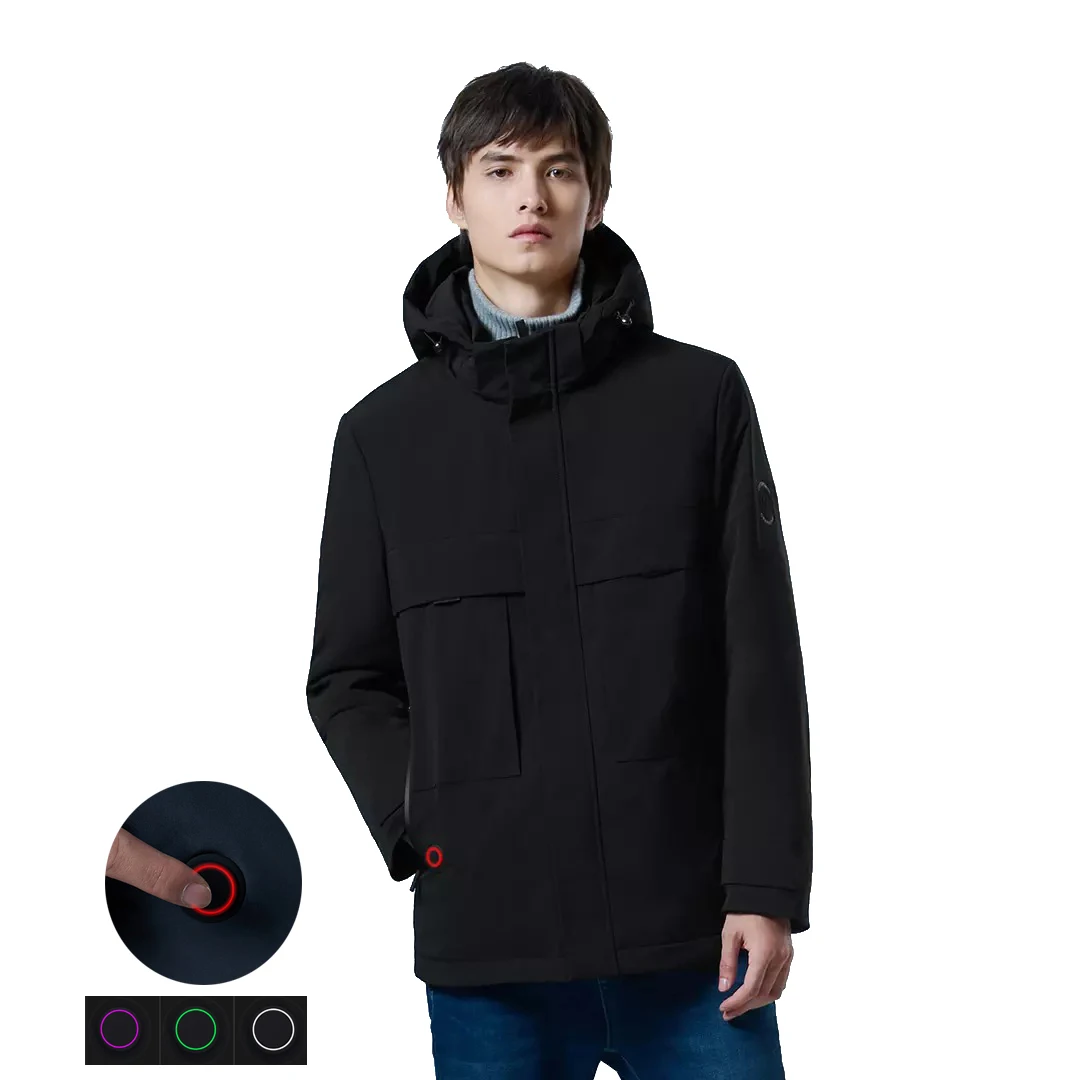 Xiaomi New Cotton Smith Graphene Heated Down Jacket Winter Autumn Men Ultralight Smart 4 Level Temperature Control Keep Warm