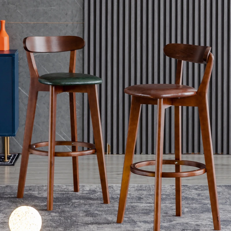 

Youth Luxury Solid Wood Dining Chairs Back Cushion Relax Wooden Dining Room Chairs High Terrace Furniture Cadeiras Chair SY50DC