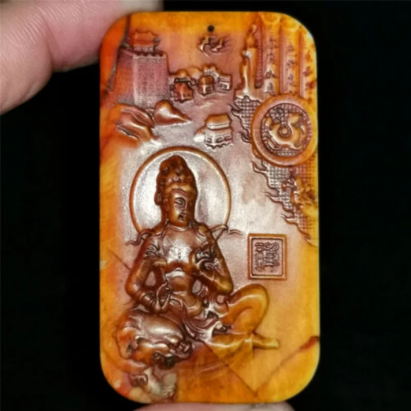

Китайская нефритовая подвеска Hetian, Женское Ожерелье Bodhisattva