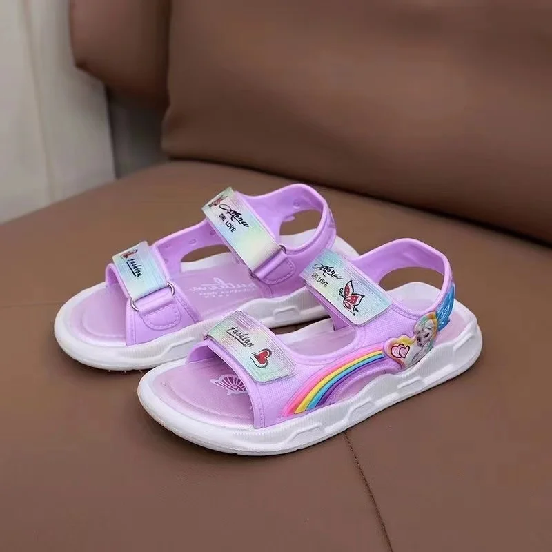Сандалии для девочек 26-35 лет Нескользящие с мультяшным принтом Холодное сердце