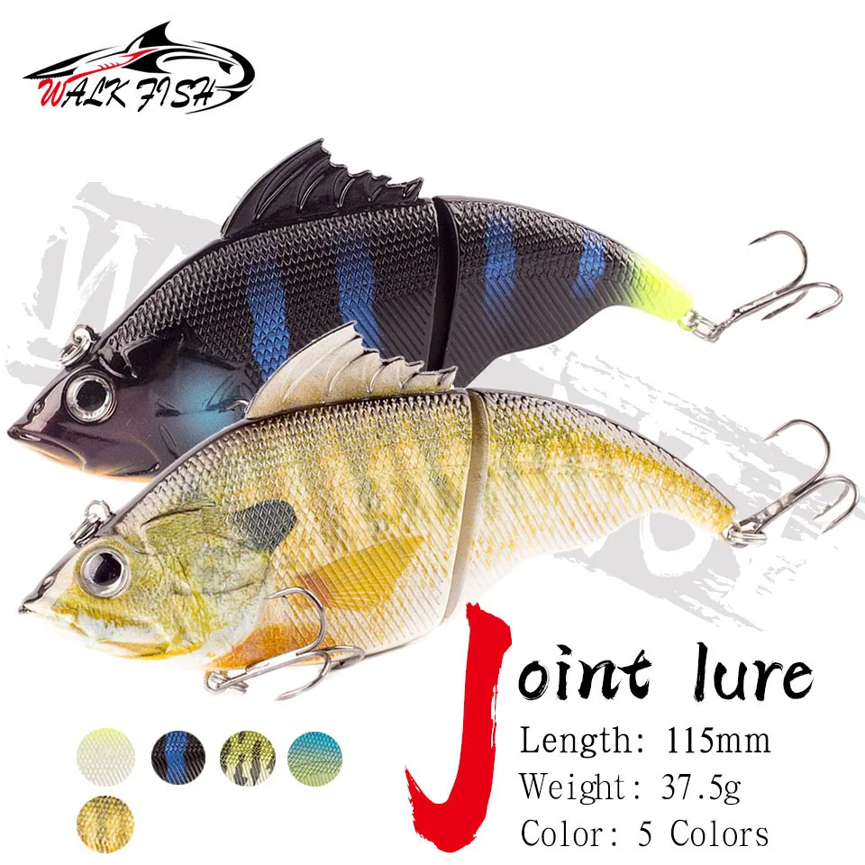 

WALK FISH 11.5CM 37.5G Lipless Crank Swimbait Floating 2 Jointed Hard Glider Shad Fishing Lures Vibration Artificial Swim Bait