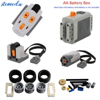 motor power high tech function machinery group battery box parts kit compatible with legoes toy robots for diy car truck