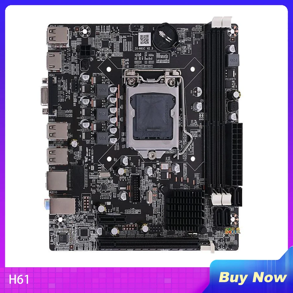 For Intel H61 Desktop Motherboard Stable LGA 1155 DDR3 16G VGA Micro ATX Computer Motherboard