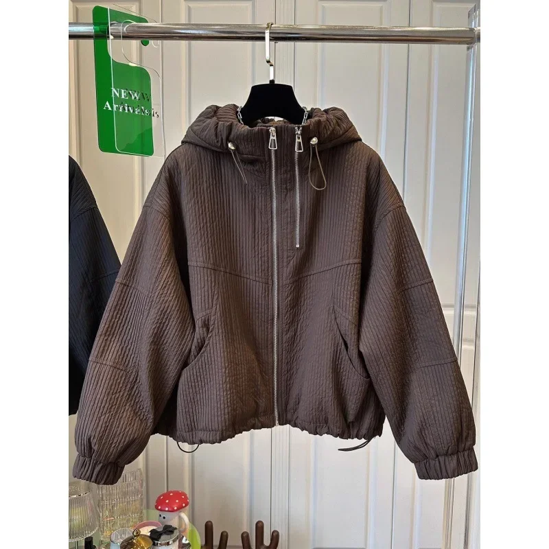 Дизайнерское чувствительное хлопковое пальто на двойной молнии Женская