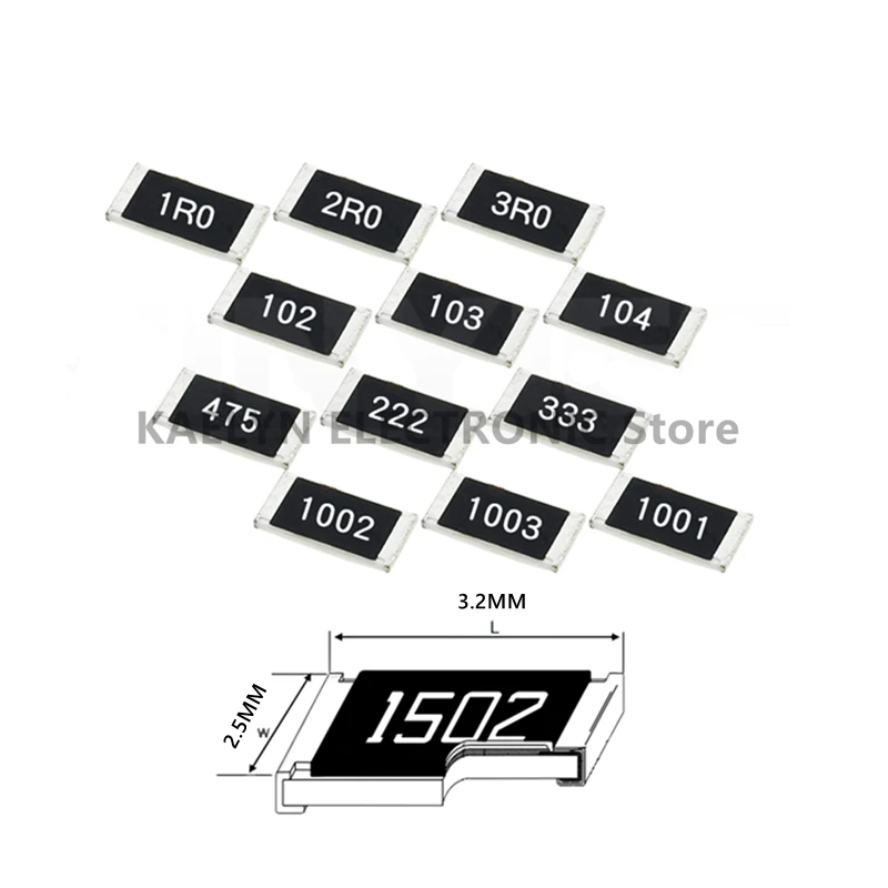 Резистор 5000 1210 SMD 1% шт. 0R/0.39R/1R/1.1R/1.2R/1.3R/1.5R/1.6R/20R/30R/33R/36R/39R/40.2R/110R/150R/620R/680R/750R/820R/900R