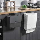 Дверца кухонного шкафа 2 в 1, подвесная корзина для мусора, со съемным ящиком для салфеток, мусорное ведро, кронштейн для мусорных пакетов, контейнер для мусора