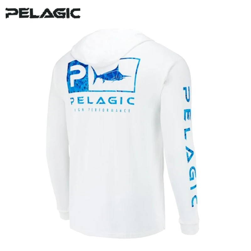 

NEW Fishing Shirt Men's Hooded Pelagic Summer UV Protection Long Sleeve Fishing Top Performance Camisa De Pesca Jers