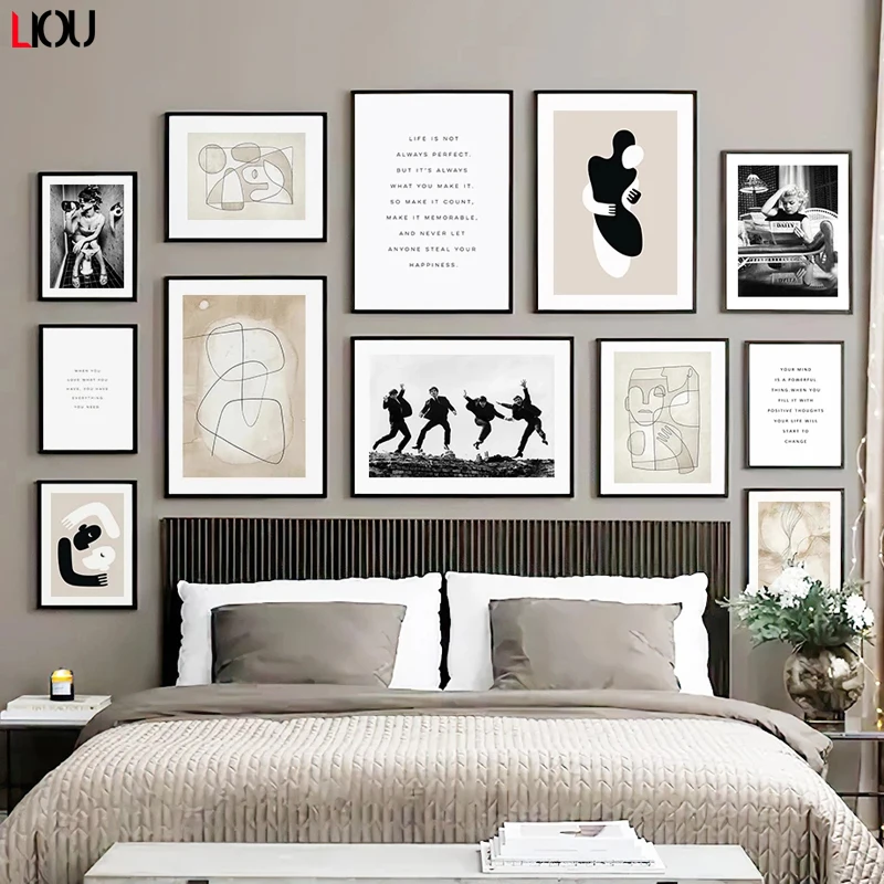 Плакат с розовыми пионами Романтический Модный Настенный декор для комнаты