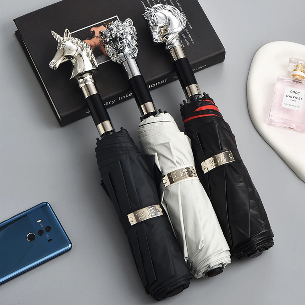 Зонт с защитой от УФ-лучей роскошный складной зонт 8 ребрами рисунком орла