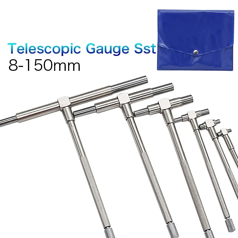

6Pcs 8-150mm Telescopic Gauge Set Micrometer Measurement Bore Engineers Kit Hardened Tool Steel Precision Telescoping Gage