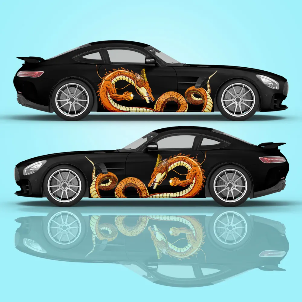 

Животные, автомобильные наклейки, универсальный размер, длина автомобиля, полосатые наклейки, 2 шт., автомобильная наклейка, очень большое т...