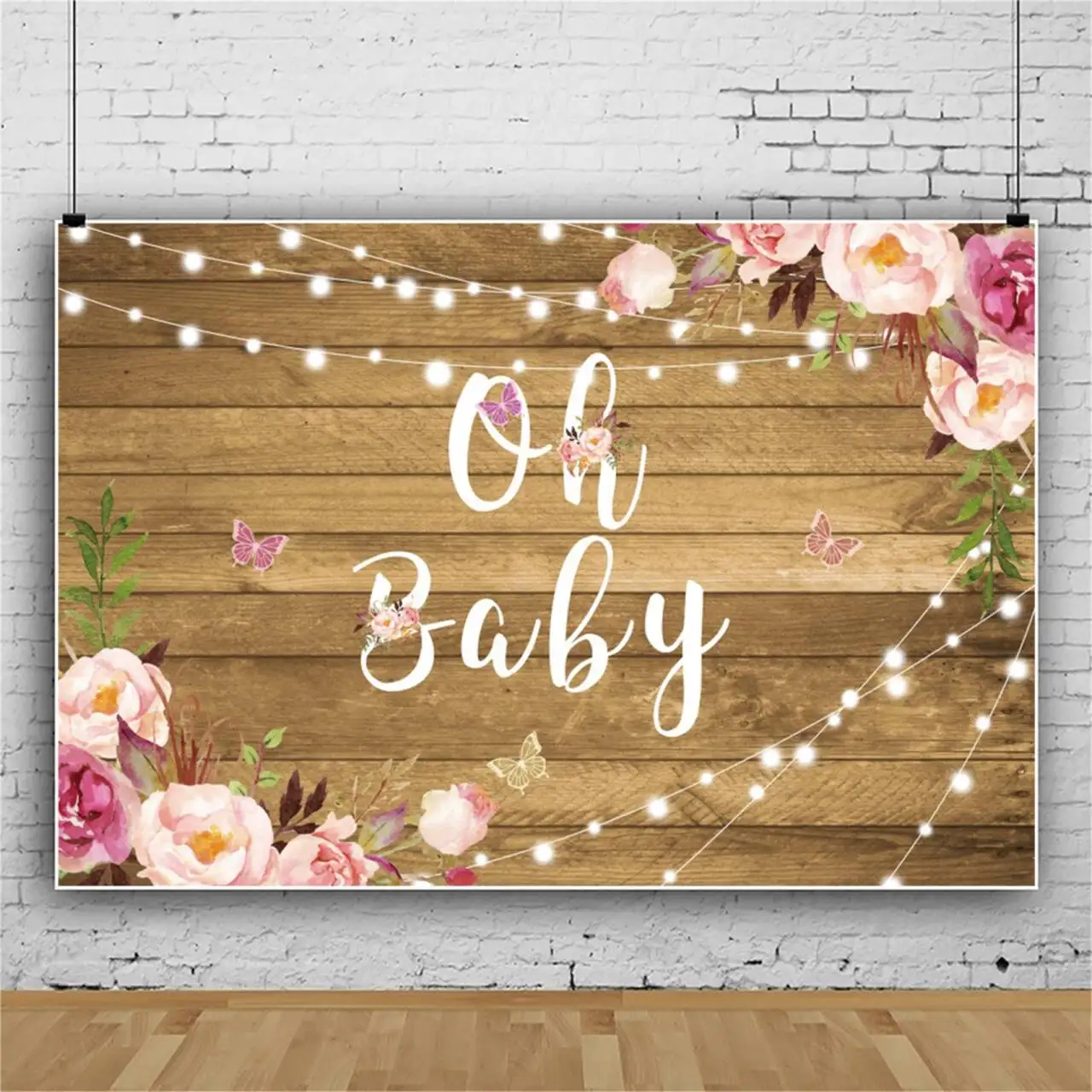 Деревянный фон для фотосъемки с изображением деревянной доски цветов бабочек