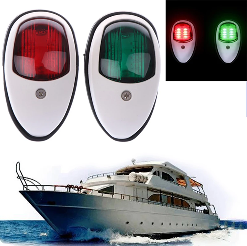 

2Pcs/Set 10V-30V Universal ABS LED Navigation Light Signal Warning Lamp Signal Lamp For Marine Boat Yacht Truck Trailer Van