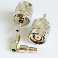 rf coax connector socket rptnc rp tnc male window crimp for rg316 rg174 rg179 lmr100 cable plug nickel plated coaxial adapters