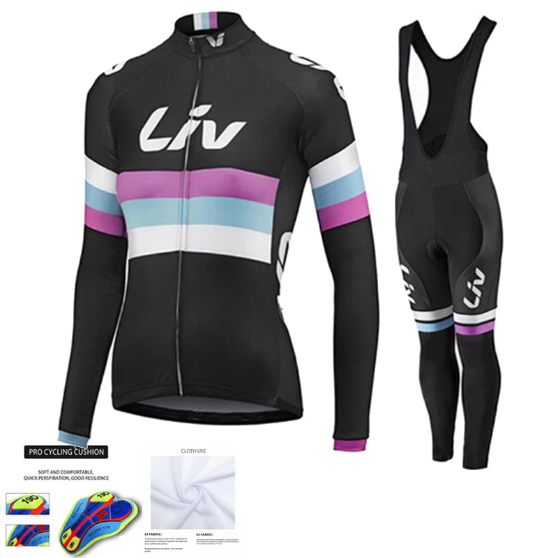 

LIV 2022 Women Anti-UV Spring Long sleeve Cycling Jersey Set Mountian Bicycle Cycling Clothes Ropa Maillot Ciclismo Cycling Set