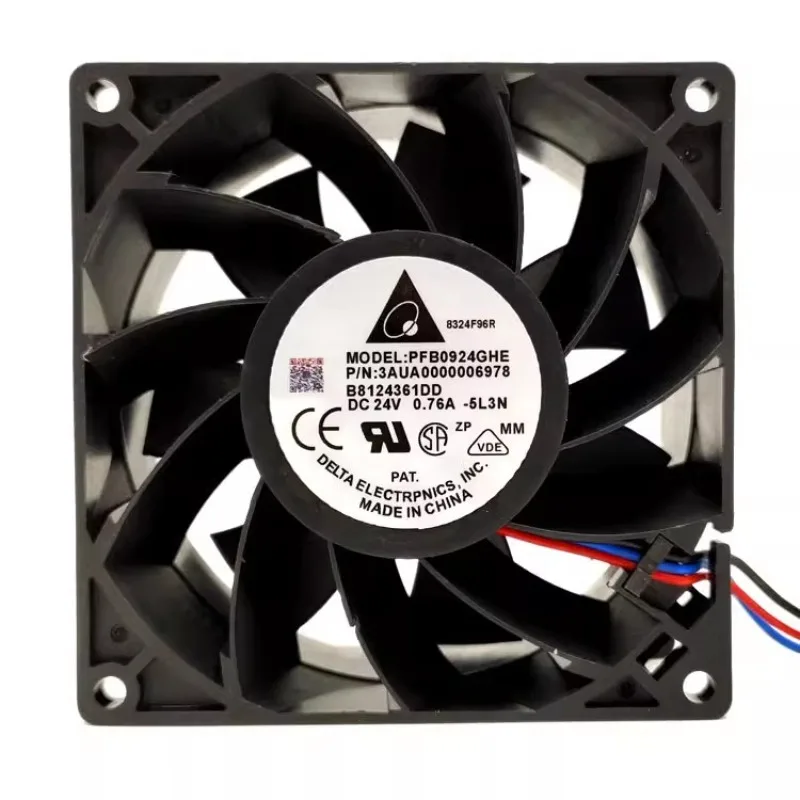 Новый вентилятор ЦП для DELTA PFB0924GHE DC24V 0.76A преобразователь частоты охлаждающий вентилятор 92*92*38 мм
