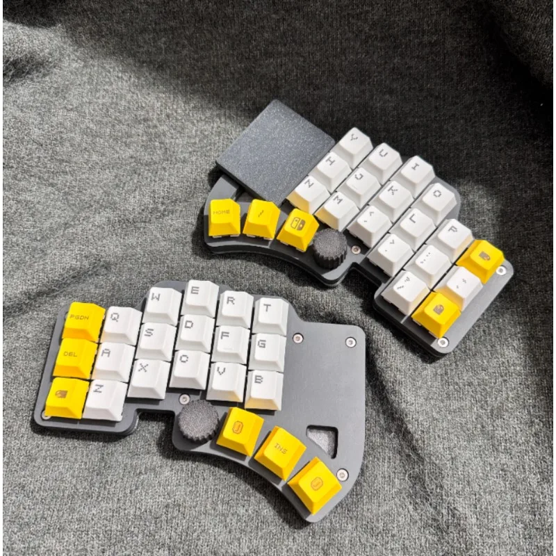 Фото Новый комплект клавиатуры Dilemma Max Split 3x6, изготовленная на заказ ось MX/choc, проводная одномодовая горячая замена, Fdm ручка, сенсорная панель, мышь, механический комплект «сделай сам» №3