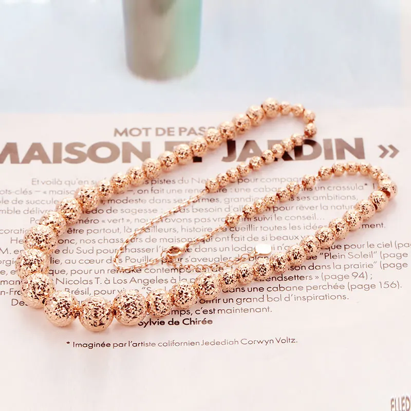 

Российское ожерелье 585 из фиолетового золота с искусственным шариком, женское модное ожерелье из розового золота с цепочкой на воротник, ювелирное ожерелье для женщин