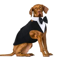 Boy Dog Clothes Tuxedo Male Dog Clothing Bandana Scarf Small Medium Big Large Dog Costume Vest Coat Triangle Scarf Wedding Dress
