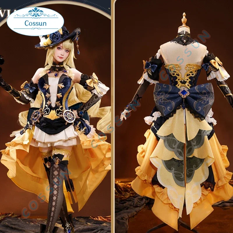 Костюм для косплея игры Genshin Impact Navia костюмы Фонтейн на Хэллоуин Женская Аниме