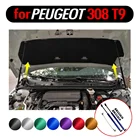 Газовые пружины для Peugeot 308 T9 2014-2021, капот Переднего Капота из углеродного волокна, модифицированные газовые стойки, амортизатор подъемника