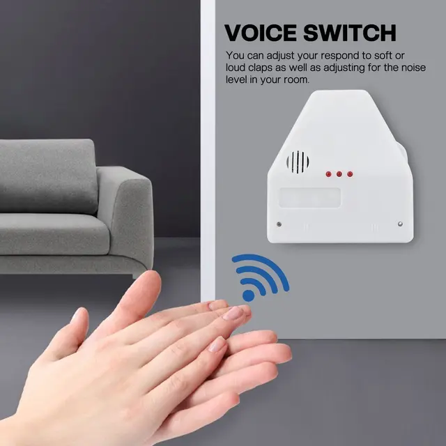 Universal Clapper Sound Activated Switch On / Off Clap Electronic Gadget Light Switch 110V Sound Control Switch 2