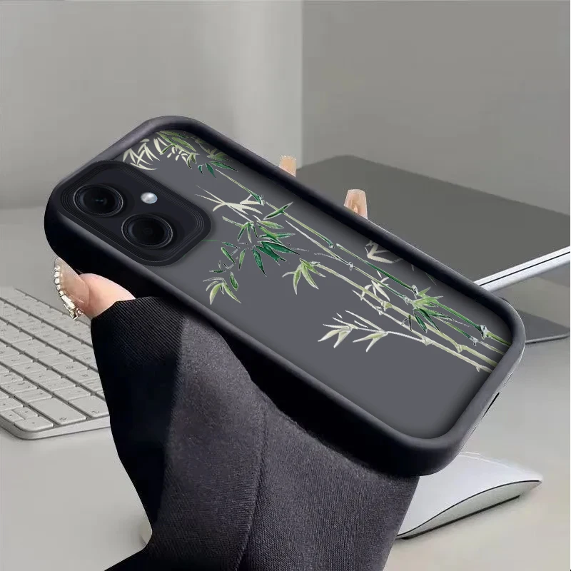 Bamboo Leaf Case for Xiaomi Redmi Note 13 12 Pro Plus 4G 5G 13C 12C Turbo 11 11S 10 10S 9 10A 10C 9C A2 A1 Soft Silicone Cover