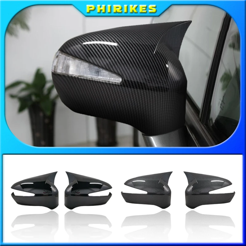 

For Honda Civic 8th gen 2006-2012 2 Pieces High Quality Abs Plastic Bat Style Mirror Covers Caps RearView Piano Black