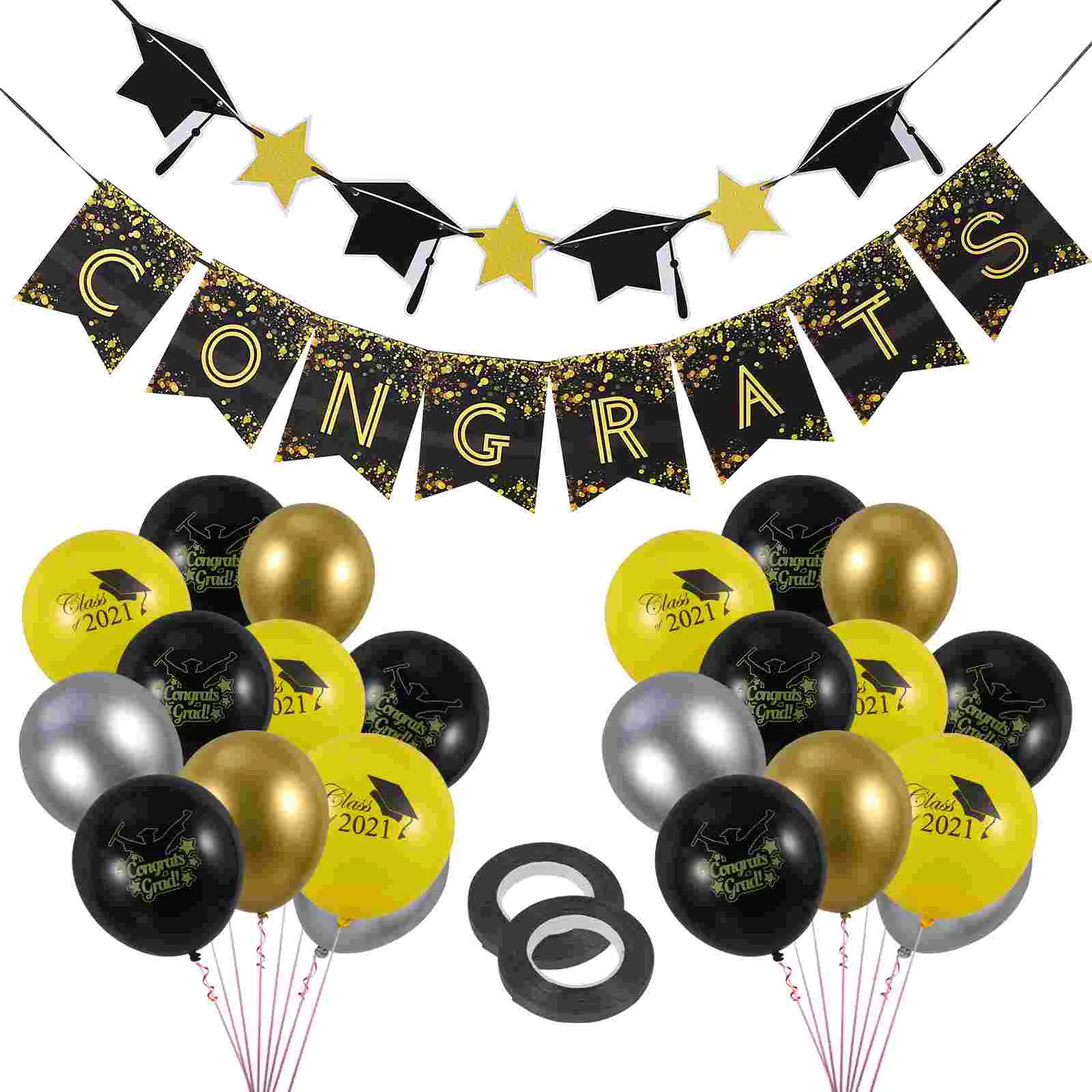 

1 Set Graduation Theme Balloons Set Banners Set Latex Party Decorations