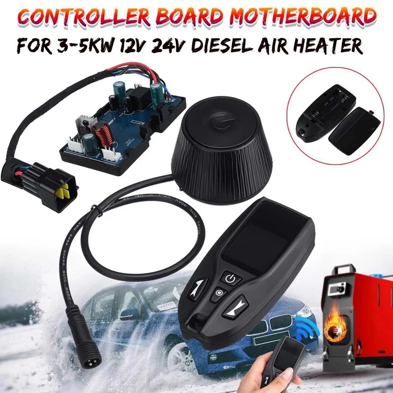 

12V/24V Car Heater Remote Control LCD Display Switch Crude Oil- Heater Control Board for 3KW/5KW Air Heater