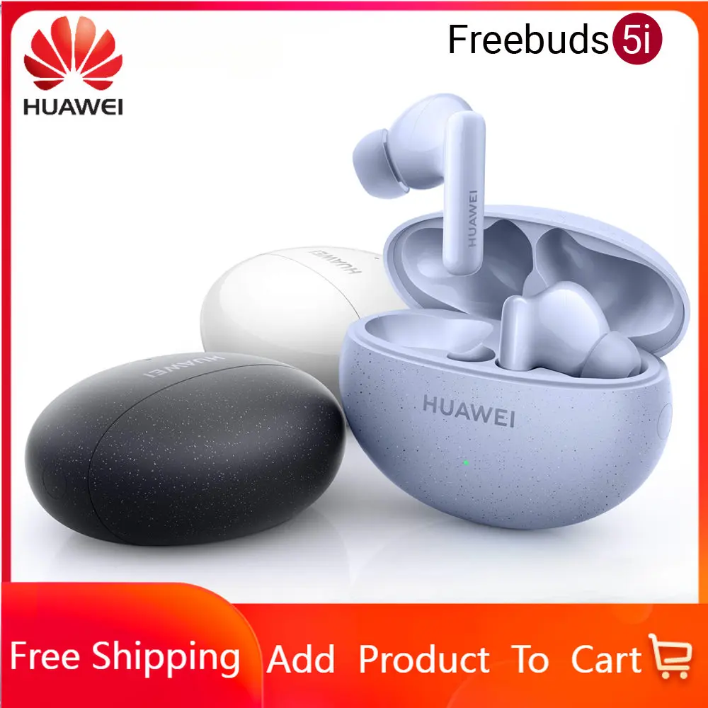 

HUAWEI FREEBUDS 5i Wireless Headphones 10 Hours PlayBack Quick Charge Active Noise Cancellation Bluetooth Earphones Headset