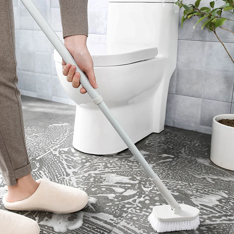 

Retractable Bathroom Cleaning Brush Home Adjustable Floor Corner Dust Broom Floor Scrubbing Brush Household Cleaning Tools