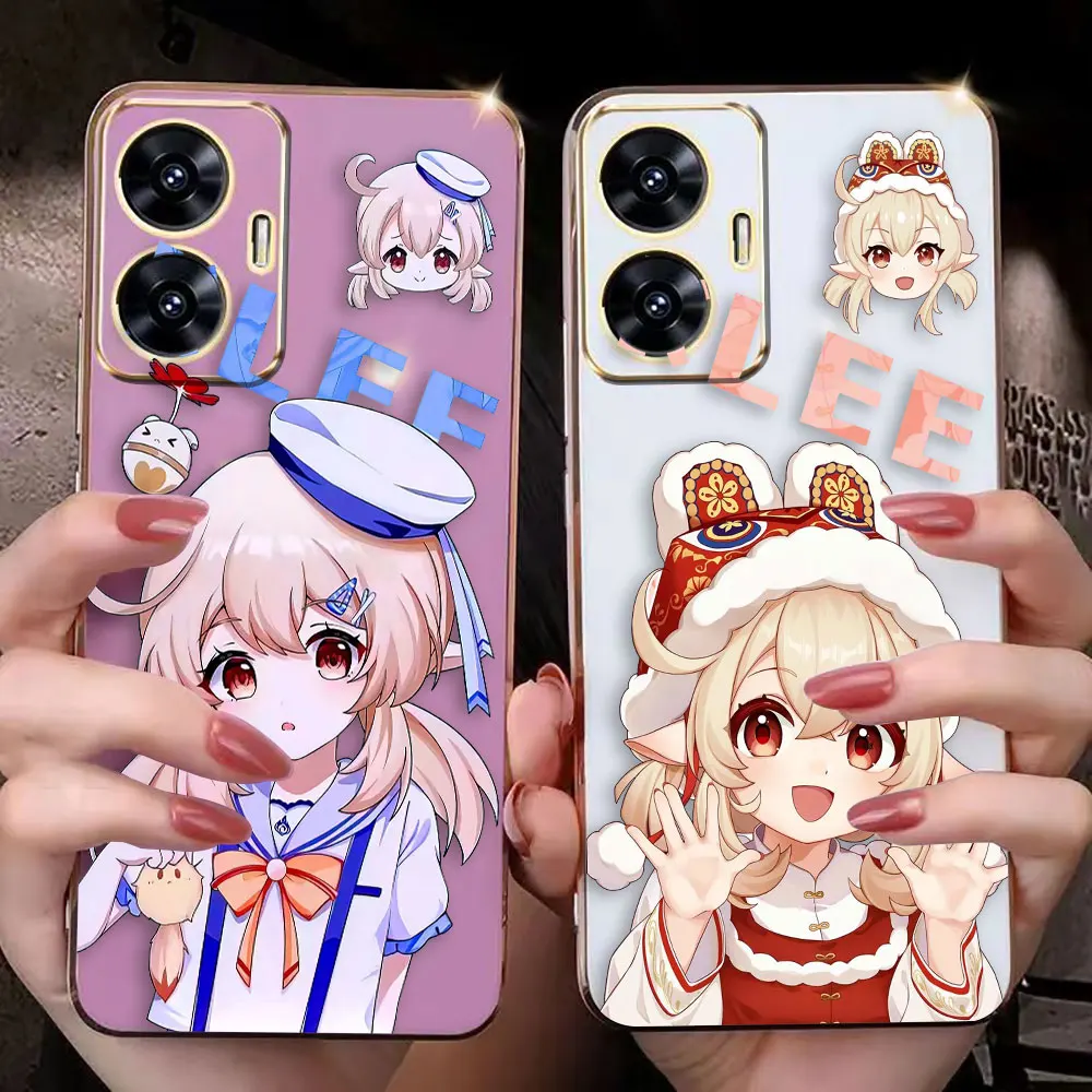 Гладкий Чехол E-TPU для REALME GT 2 NEO3 MASTER 7 8 8I 9 9I 10 11 PRO C21Y