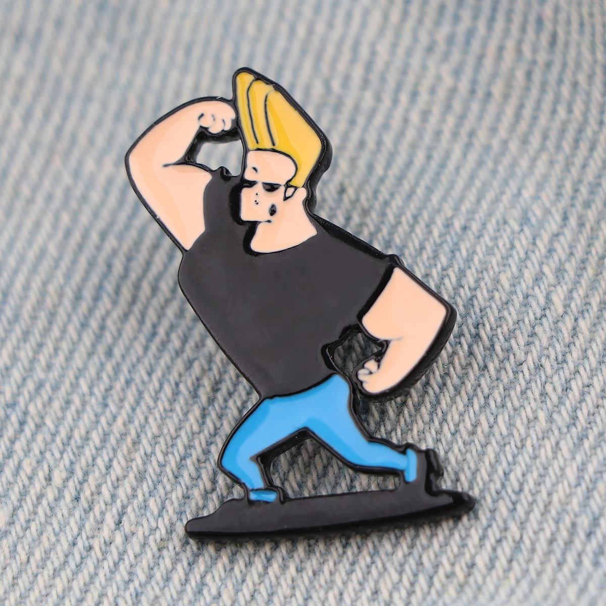 

Cartoon Game Johnny Bravo Enamel Pin Lapel Pins for Backpacks Brooches for Clothing Badge Decoration Friend Kids for Gifts