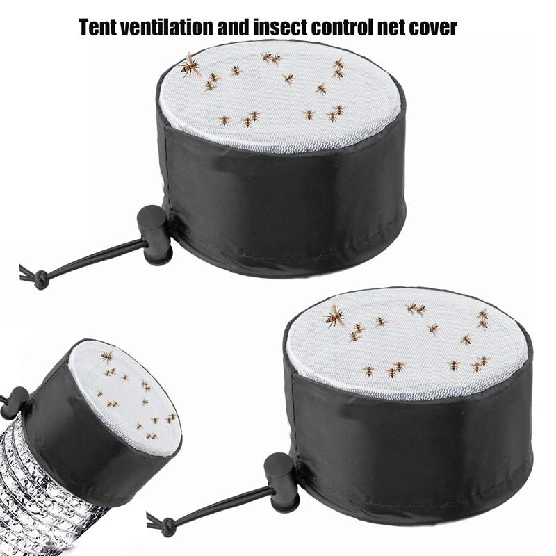

1Set Tents Vent Cover Grow Filter Cover With Elastic Band And Fixed Buckle To Dust-Proof