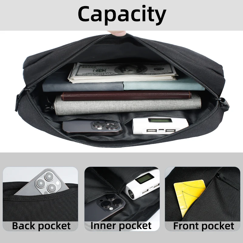 HcanKcan Men's Crossbody Bag Light Weight Fashion Messenger Bag For Men 9.7 Inch iPad Shoulder Bag Husband Sling Bag Outdoor