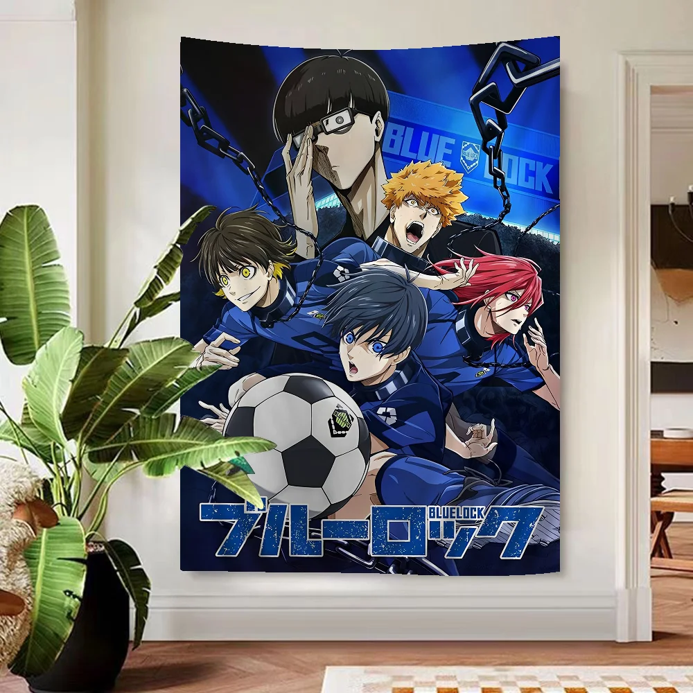 Аниме гобелен с синим замком художественная печать богемные настенные гобелены