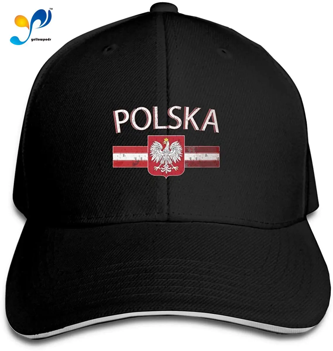 

Olska Poland Flag Men Cotton Classic Baseball Cap Adjustable Size