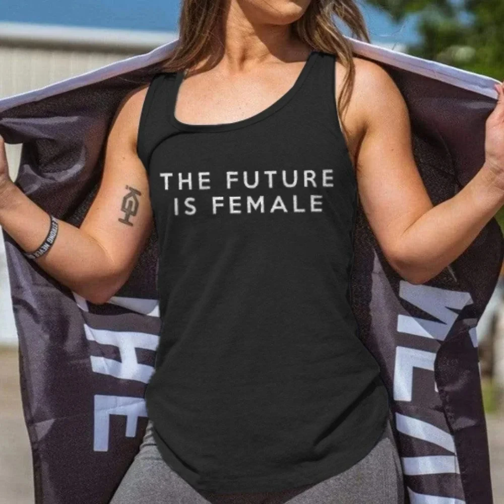 

Rheaclot The Future Is Female Women's Graphic Funny Summer Cotton Tank Top