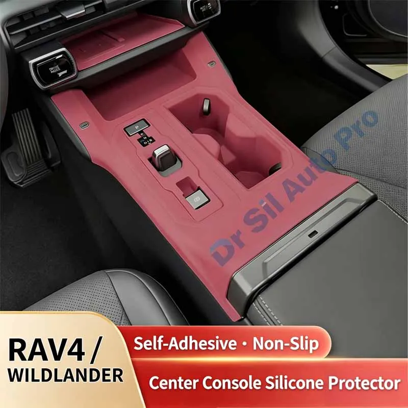 Фото Силиконовые коврики для центральной консоли Toyota RAV4 Wildlander 2026 года, накладки на рычаг КПП и подстаканники, защитные наклейки для внутренней панели №1