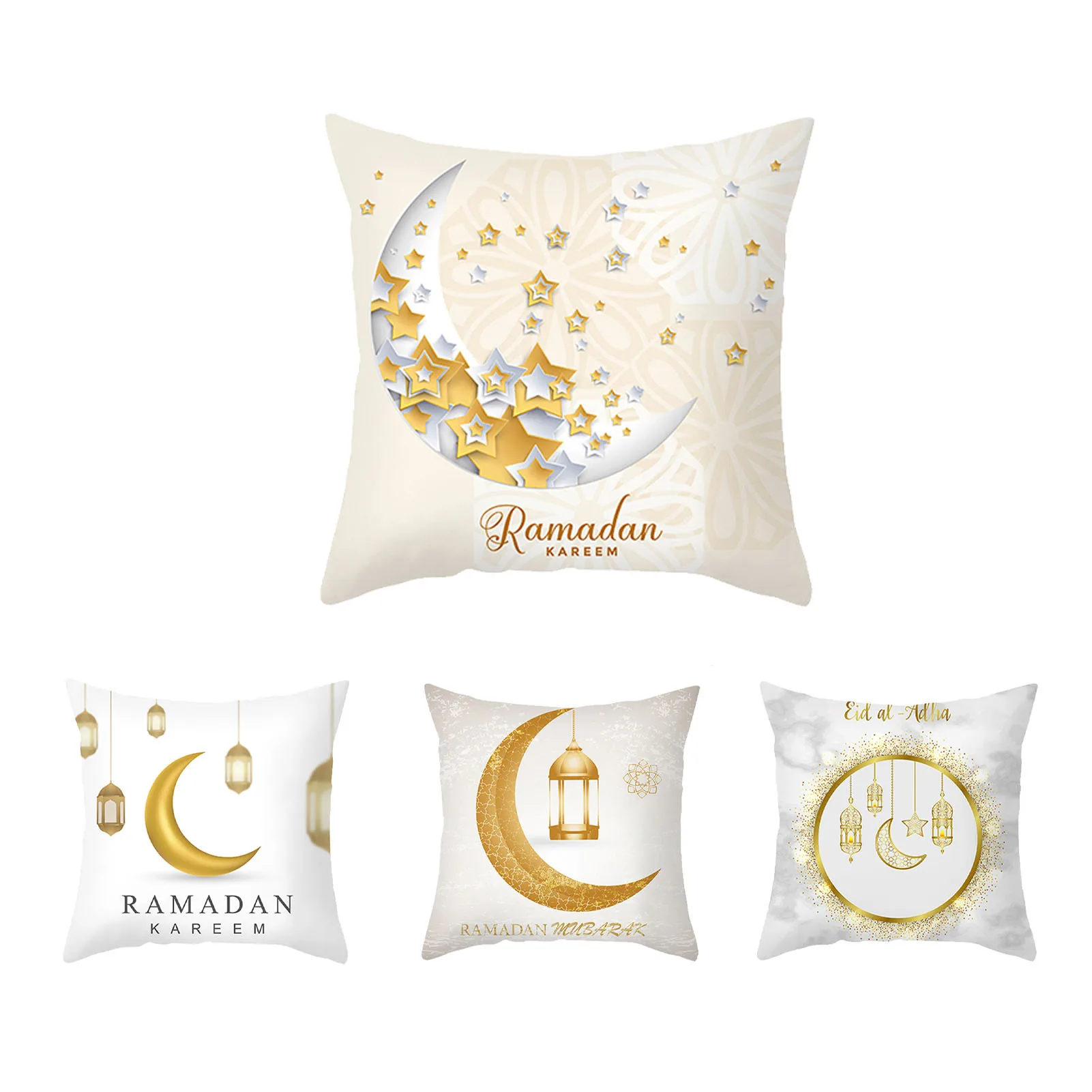 

EID Mubarak Decorative Pillowcase Square Star Moon Throw Pillow Cases Throw Cushion Cover Decoration For Chair