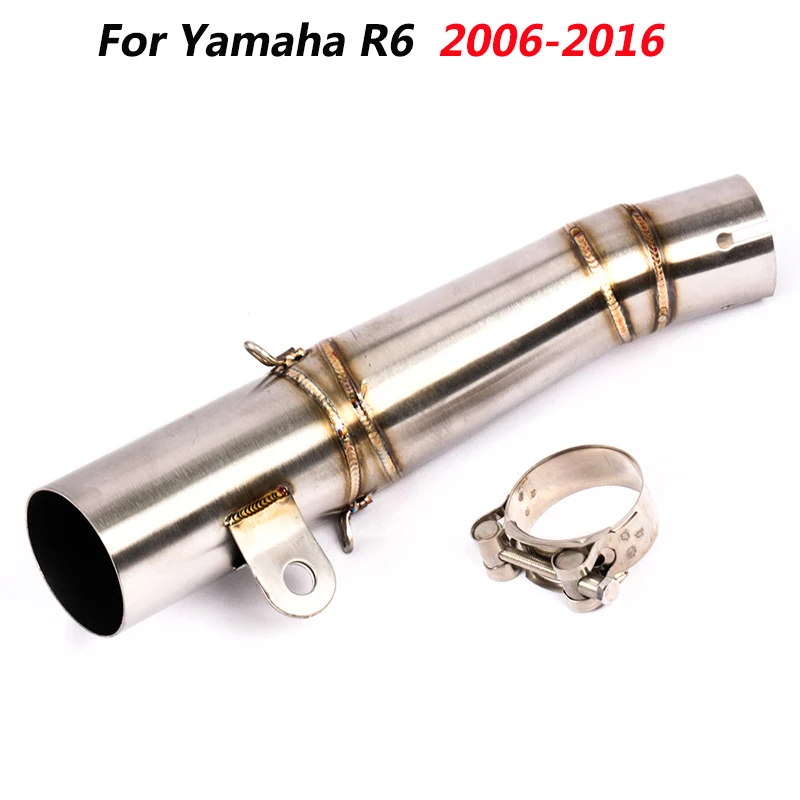 

Slip On Motorcycle Middle Connect Tube Mid Link Pipe Stainless Steel Exhaust System Modified For Yamaha R6 2006-2016