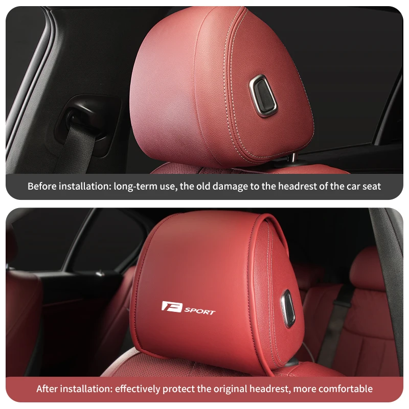 Наволочка на подголовник автомобильного сиденья кожаный защитный чехол