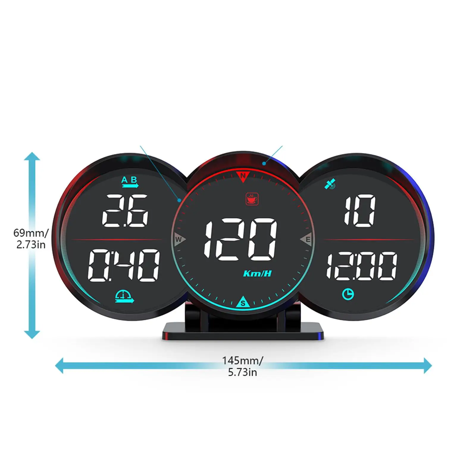 G17 GPS HUD Простая установка Универсальный с подсветкой Дисплей для автомобилей