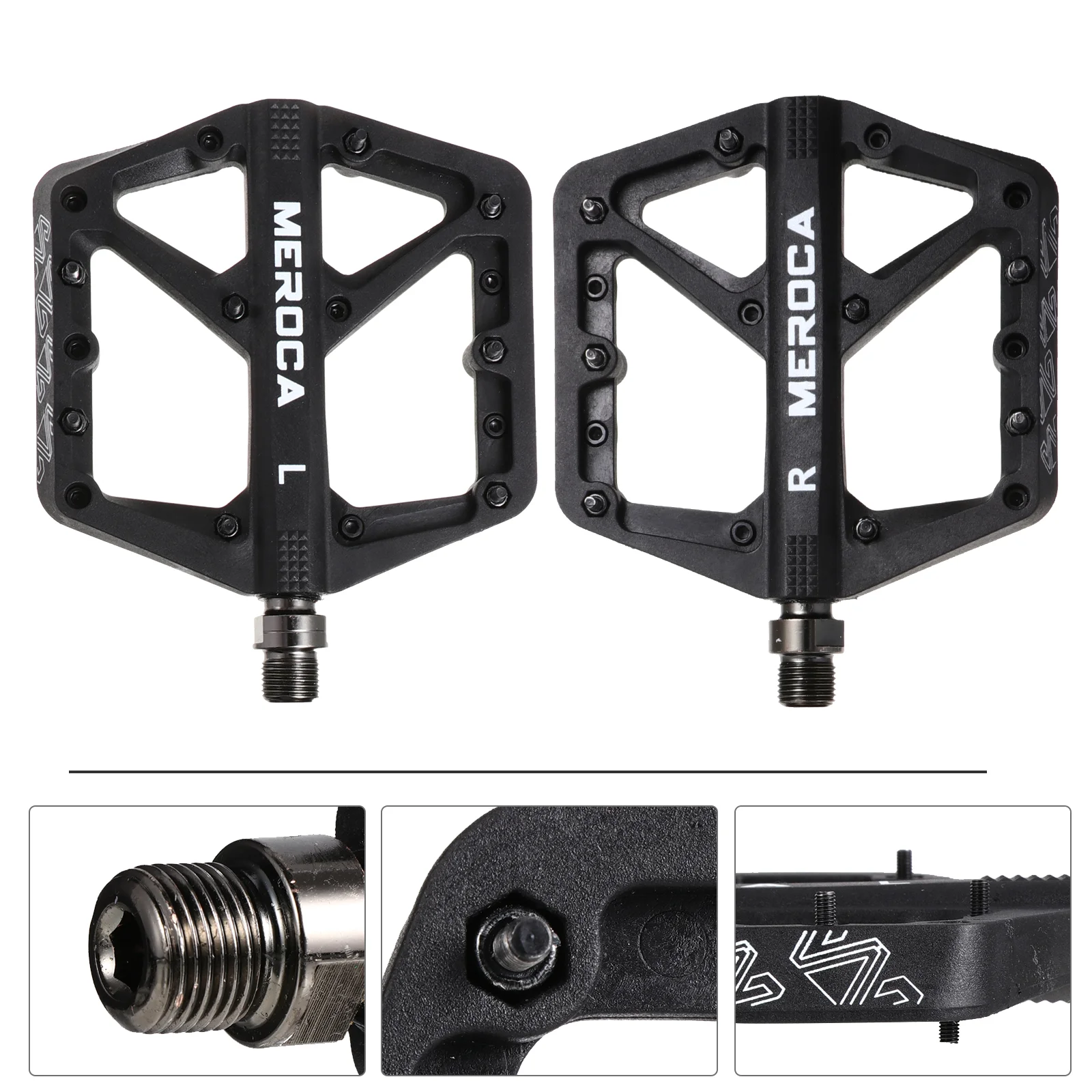 

Pedals Bike Pedal Treadle Lightweight Mountain Road Mtb Cycling Accessories Metal Platform Bicycles Cleats Parts Bmx Flat Nylon