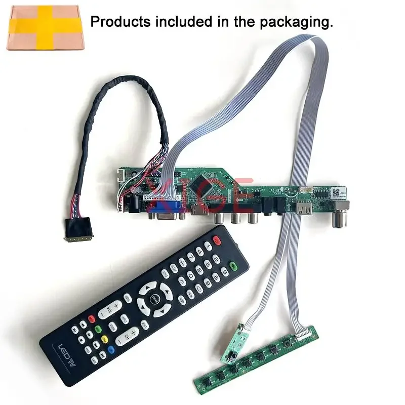 Фото Плата контроллера, совместимая с BT140GW01 BT140GW03 BT140GW02 BT140GW04, 1366x768, LVDS-40 Pin, USB+AV+VGA+HDMI, комплект для самостоятельной сборки экрана ноутбука 1366*768 №2