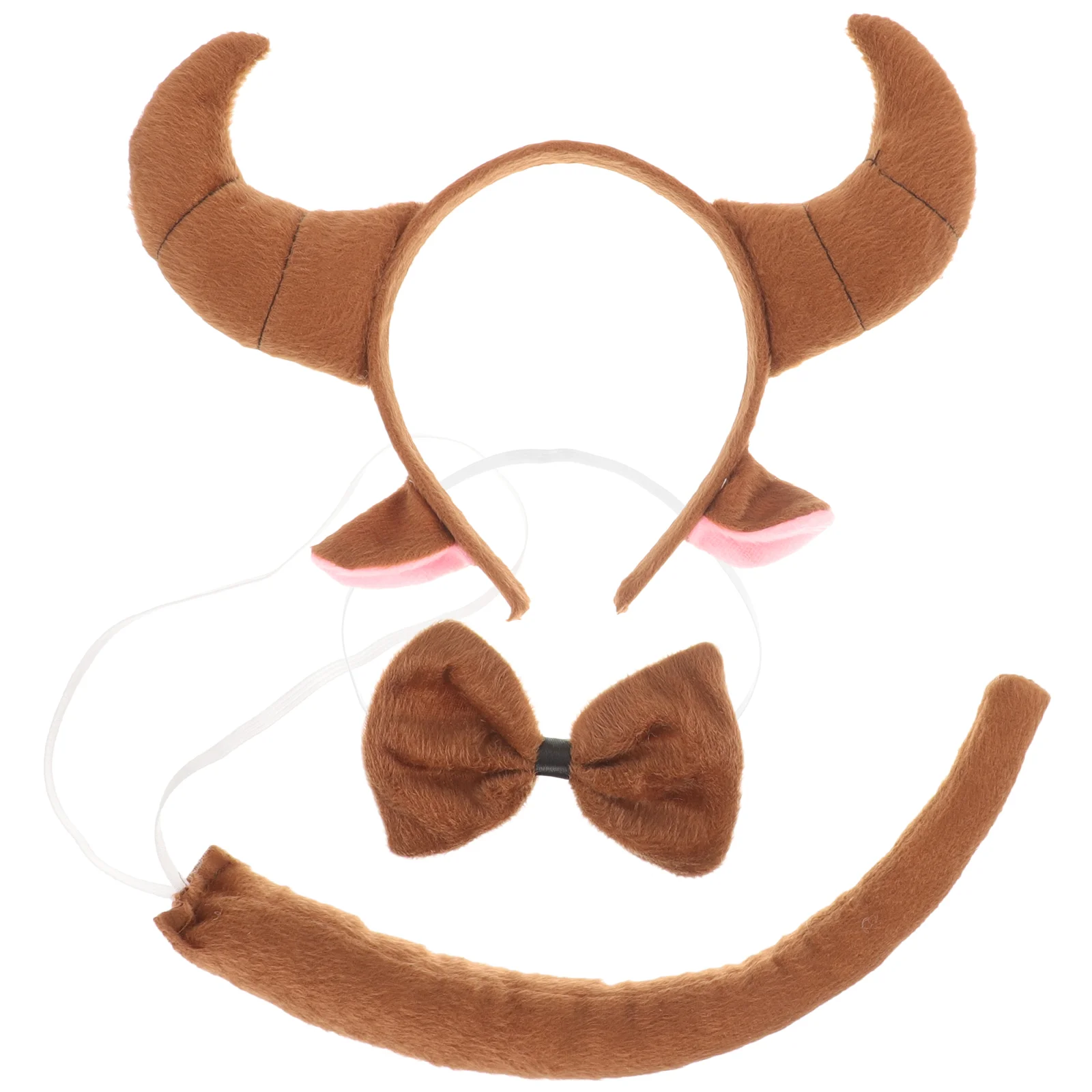 

Набор Костюмов из 2 предметов, Роговая повязка на голову, кофейный хвост, галстук-бабочка, реквизит для макияжа, аксессуары для волос для девочек, детские кофейные