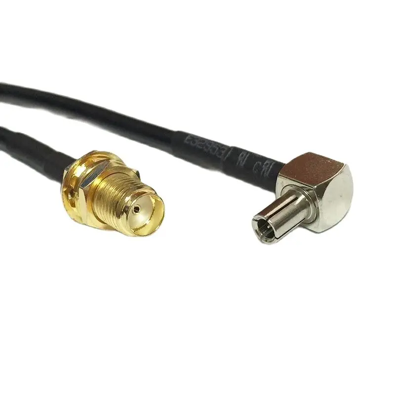 

New 3G Antenna Extension TS9 Right Angle Connector to SMA Female Jack Nut RG174 Pigtail Cable 20CM 8" Wholesale Fast Ship